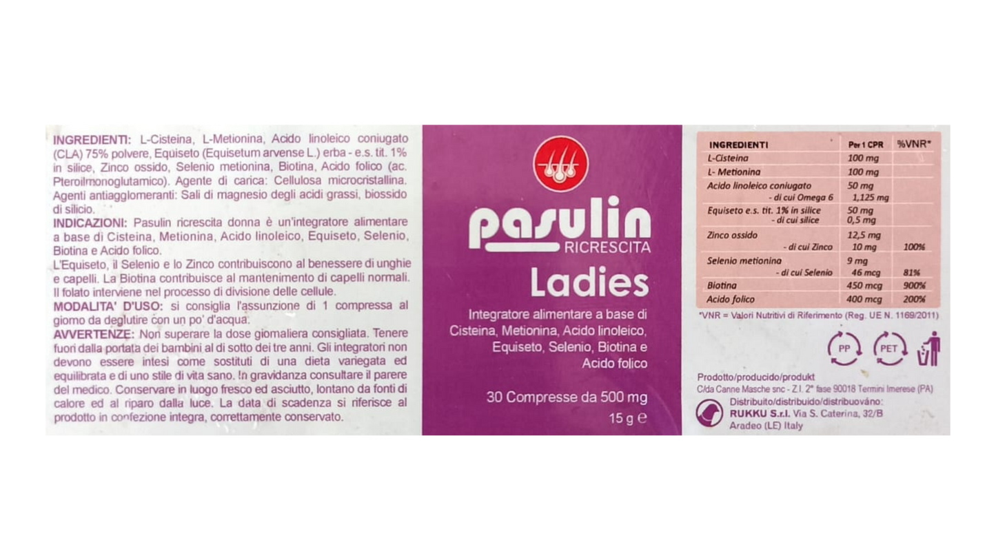 Pasulin Ladies - Suplemento Capilar para Mujeres